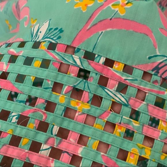 Vintage Lilly Pulitzer puff sleeve midi dress - Picture 3 of 4